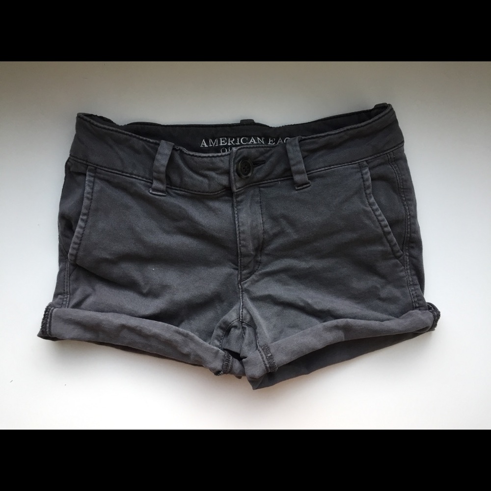 AEO Gray Twill Shorts